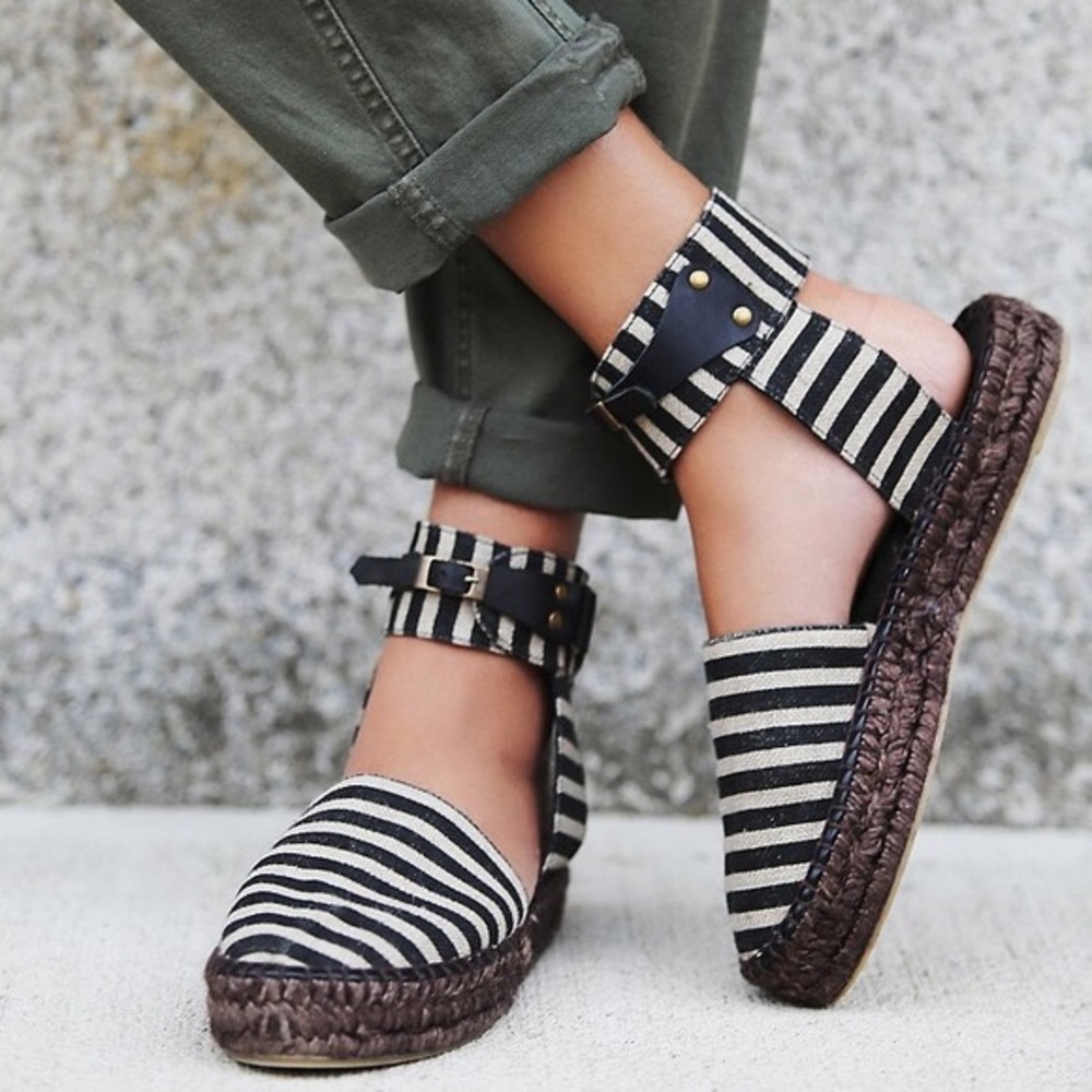 Free People Aurora Striped Espadrilles